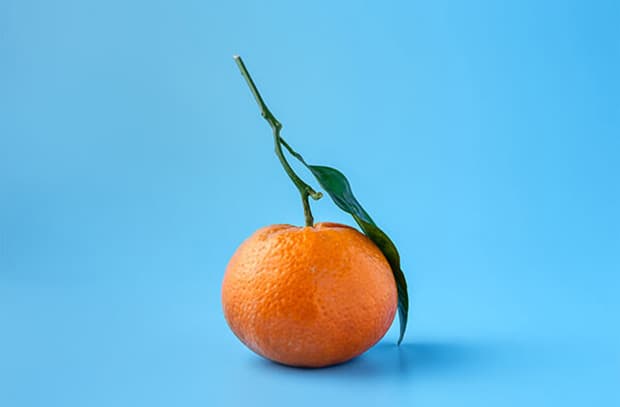 Orange on Blue